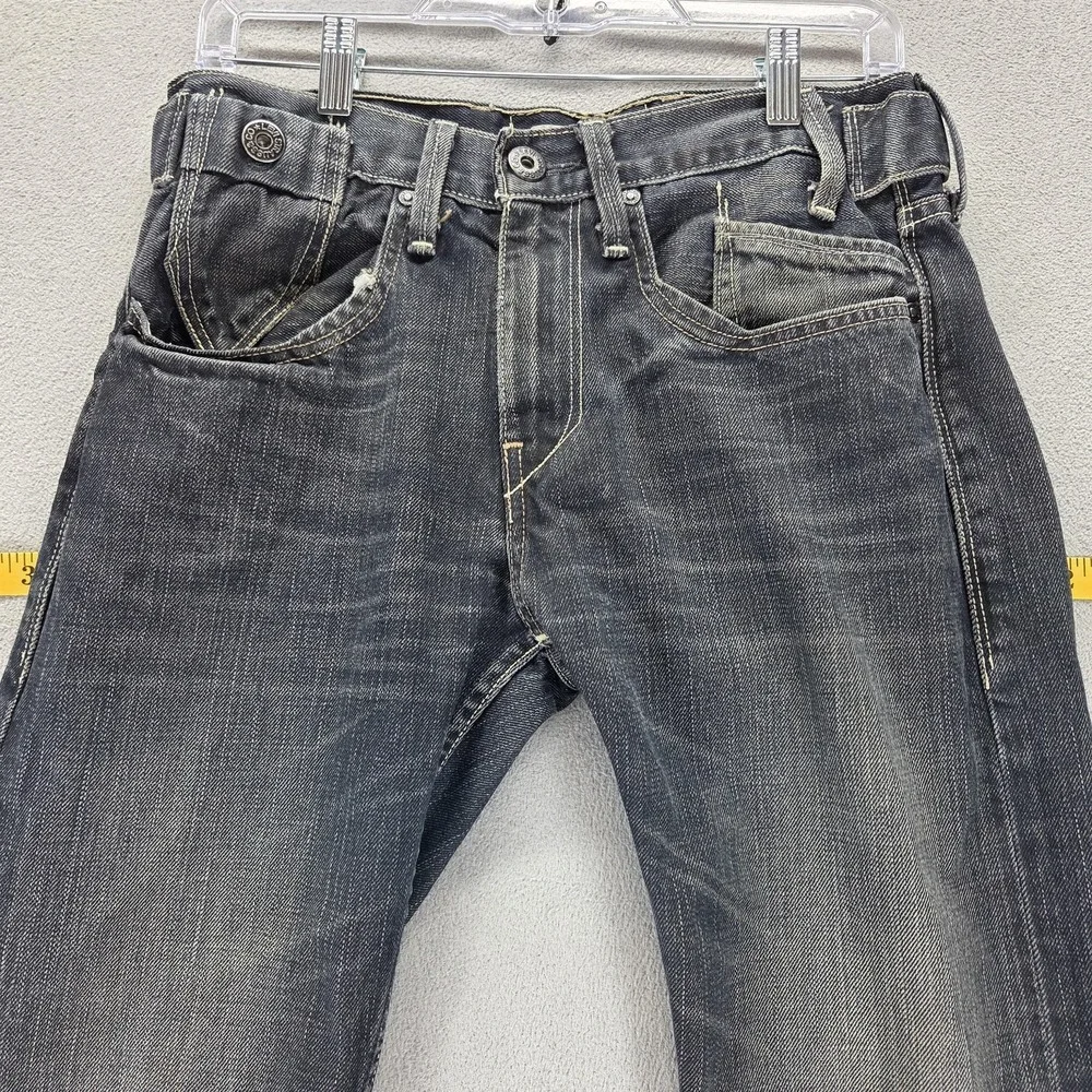 Vintage Levis 504 Jeans Mens Black Straight Charcoal Wash Engineered Fits 30x28